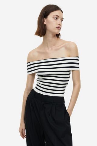 H&M + Sleevless Off-The-Shoulder Top