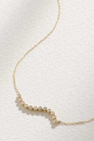 Mateo + Wave 14-Karat Gold Diamond Necklace