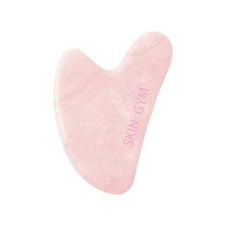 Skin Gym + Rose Quartz Crystal Sculpty Heart Gua Sha Facial Tool