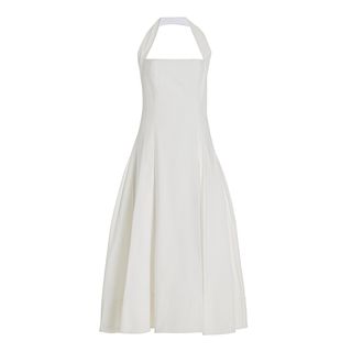 Khaite + Lalita Cotton-Blend Midi Apron Dress