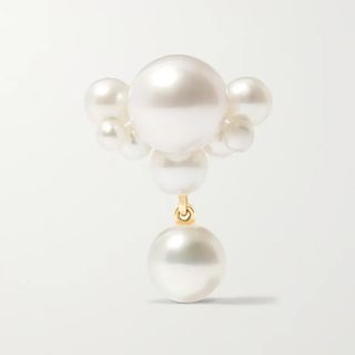 Sophie Bille Brahe + Grande Chambre De Perle 14-Karat Gold Pearl Single Earring