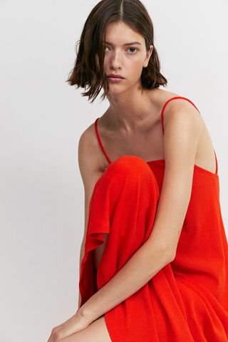 H&M + Textured Slip Dress