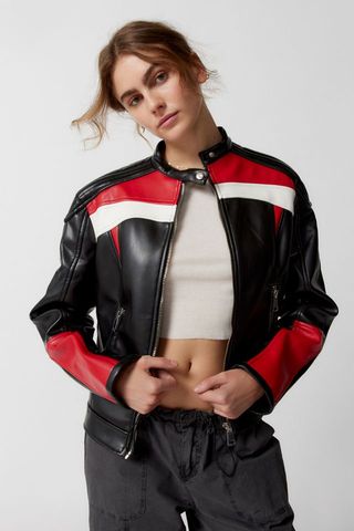 Lioness + Lioness Top Model Faux Leather Biker Jacket