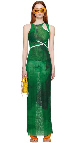 Ottolinger + Green Cutout Maxi Dress
