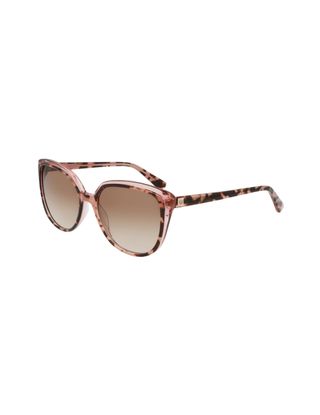 Anne Klein + Tortoise Cat-Eye Sunglasses in Blush