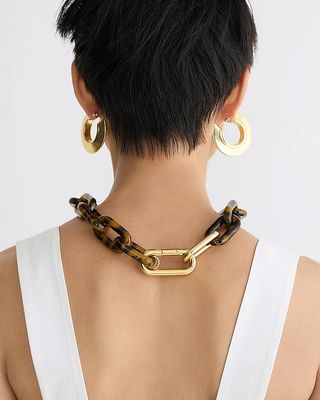 J.Crew + Tortoise Shell Chainlink Necklace