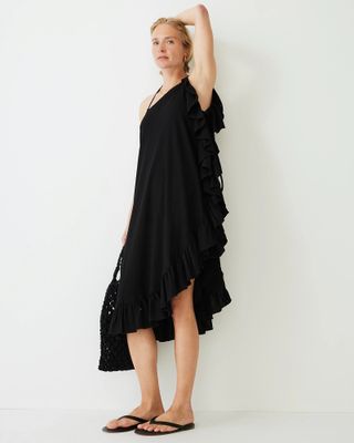 J.Crew + Ruffle One-Shoulder Cover-Up Dress
