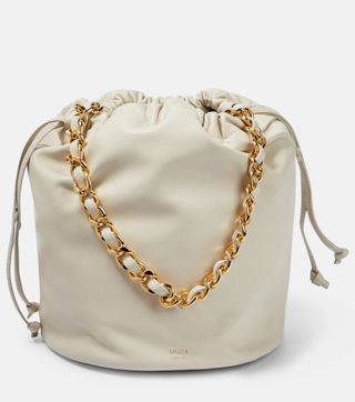 Khaite + Aria Medium Leather Bucket Bag