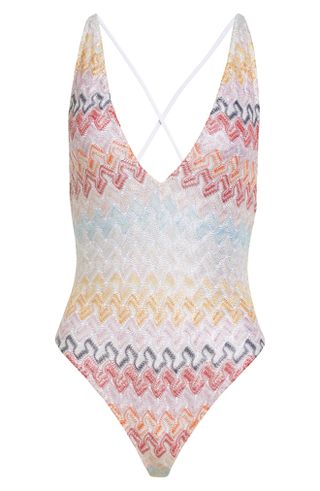 Missoni + Zigzag Knit One-Piece Swimsuit