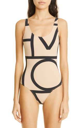 Totême + Monogram One-Piece Swimsuit