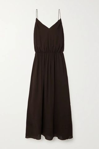 Loro Piana + Jacaline Draped Silk Crepe De Chine Maxi Dress