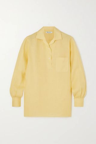 Loro Piana + Appliquéd Linen Shirt