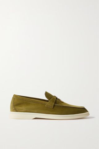 Loro Piana + Summer Charms Walk Suede Loafers
