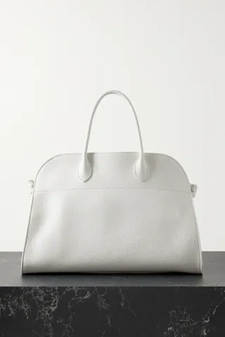 The Row + Margaux 15 Buckled Textured-Leather Tote