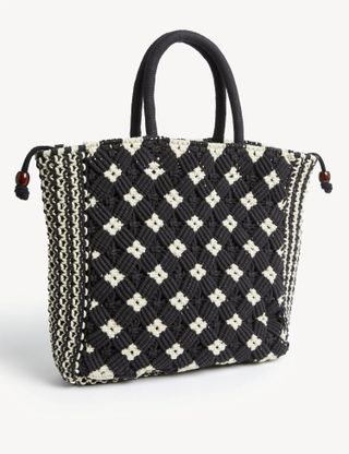 M&S Collection + Macramé Tote Bag