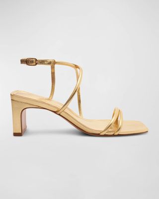 Schutz + Aimee Leather Ankle-Strap Sandals