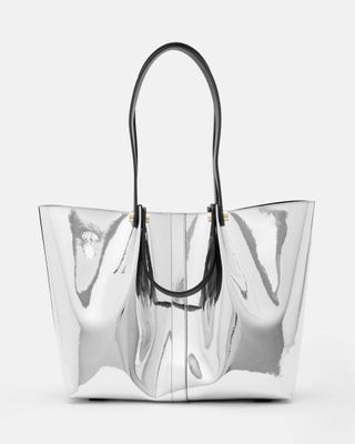 AllSaints + Allington Metallic Leather Tote Bag