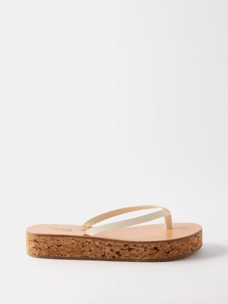 Ancient Greek Sandals + X Lucy Williams Leather Flatform Flip Flops