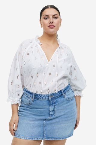 H&M + Broderie Anglaise Blouse