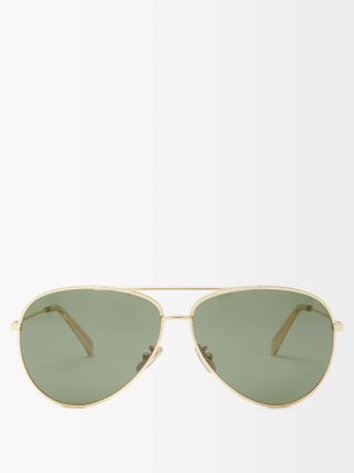 Celine Eyewear + Aviator Metal Sunglasses