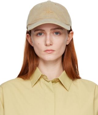 Toteme + Beige Embroidered Cap