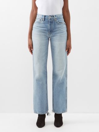 Re/Done + '90s High-Rise Straight-Leg Jeans