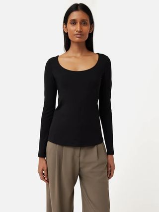 Jigsaw + Double Front Ballet Neck Top