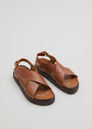 & Other Stories + Criss-Cross Leather Sandals