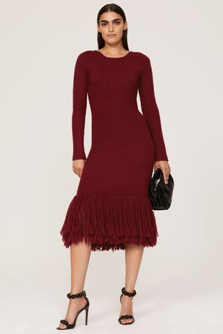 Rent the Runway + Marina Moscone Collective Red Fringe Dress