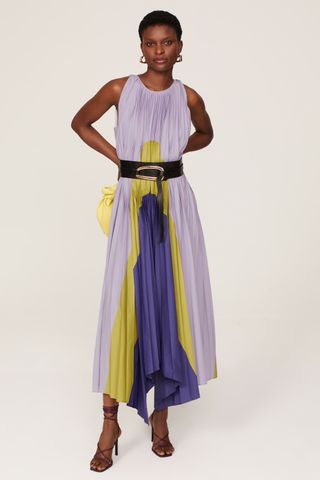 Rent the Runway + Bibhu Mohapatra Collective Purple Pleated Panel Dress