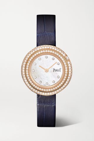 Piaget + Possession 29mm 18-Karat Rose Gold, Alligator and Diamond Watch