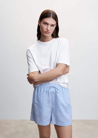 Mango + Striped Cotton Short Pajamas