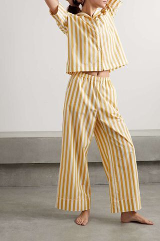 Eres + Veranda Marmelade Striped Cotton-Poplin Pajama Pants
