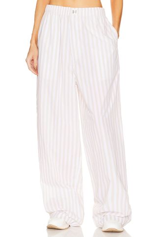 Helsa + Cotton Poplin Stripe Pajama Pant