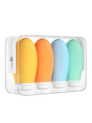 Morfone + Silicone Travel Bottle for Toiletries – 4 Pack