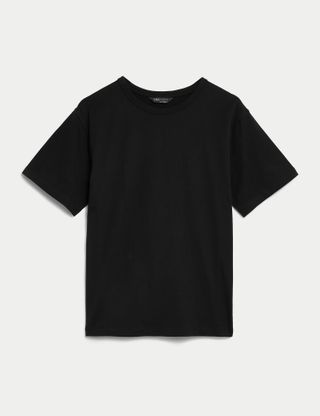 M&S Collection + Pure Cotton Crew Neck Oversized T-Shirt