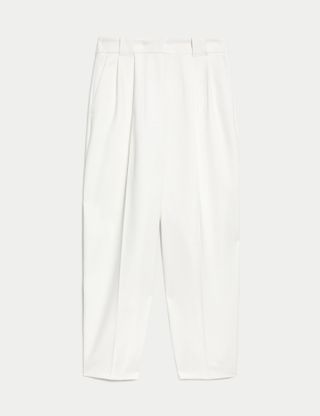M&S Collection + Pleat Front Relaxed Trousers