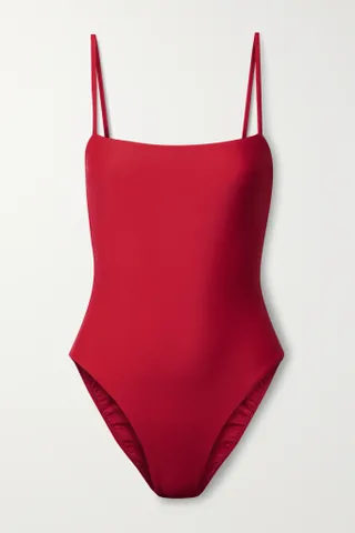 Matteau + Square Stretch Recycled-Seersucker Swimsuit