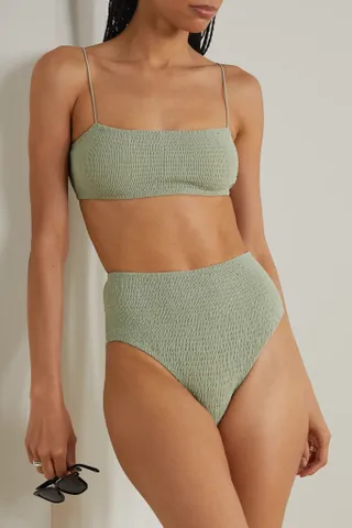 Toteme + Smocked Recycled Bikini Top