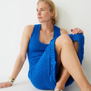 J.Crew + Limited-Edition Crochet Maxi Sweater-Dress