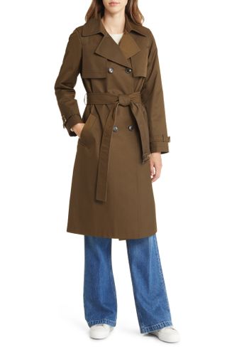 Sam Edelman + Water Resistant Double Breasted Trench Coat