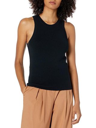 The Drop + Gina Fitted Sleeveless High-Neck Cut-In Sweater Tank