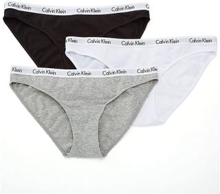 Calvin Klein + Carousel Logo Cotton Stretch Bikini Panties, 3 Pack