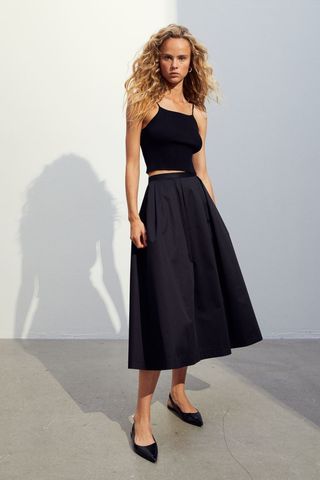 H&M + A-Line Cotton Skirt
