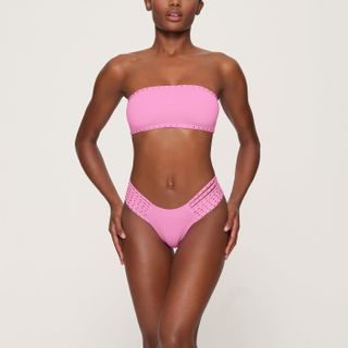 Skims + Rhinestone Bandeau Bikini Top