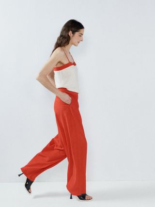 Raey + Crinkled Silk-Blend Tailored Trousers