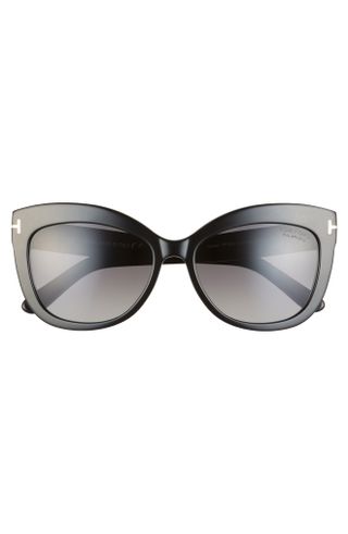 Tom Ford + Alistair 56mm Polarized Cat Eye Sunglasses