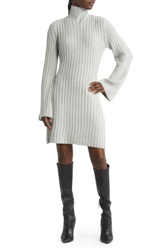 French Connection + Babysoft Long Sleeve Rib Sweater Dress
