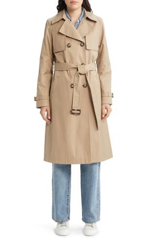 Sam Edelman + Water Resistant Double Breasted Trench Coat