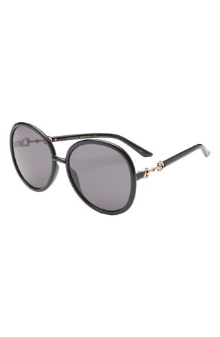 Gucci + 61mm Round Sunglasses